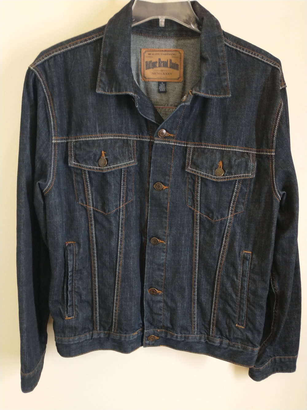 EUC Tommy Hilfiger Dark Blue Denim Jacket Men's XL